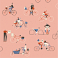 LET'S RIDE : An Illustration inspired by a recent visit to Amsterdam, the city of Bicycles.