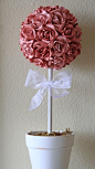 Paper Flower Topiary Centerpiece