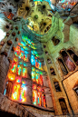 巴塞罗那。西班牙 - Sagrada Familia教堂。