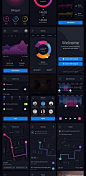 Huge set of pre-made UI elements that can help you with app design in Sketch and Photoshop. UI Elements / Combined blocks / Style guide / 50 Sample Screens: