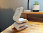 The Surge Wavy 3D Printed Magsafe Charger Stand Marble White