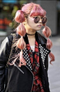 Tokyo girl, cool outfit no cool hair do: 