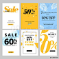 Social media sale banners and ads web template collection. Vector illustrations for website and mobile website banners, posters, email and newsletter designs, ads, promotional material.: 