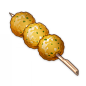 Fried Radish Balls : Fried Radish Balls is a food item that the player can cook. The recipe for Fried Radish Balls is available from the start of the game. Depending on the quality, Fried Radish Balls increases the party's attack by 66/81/95 for 300 secon