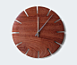 原创设计木艺家居 手工预定 简约设计 圆形实木挂钟/表 022的图片