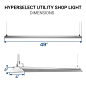 HyperSelect LED Shop Light, 4ft Garage Utility LED Light Integrated Fixture, 35W (100W Eq.), 3800 Lumens, 5000K, DLC 4.2, Clear Cover - Perfect for Garages, Workshops, Warehouses and Barns - - Amazon.com