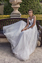 helena kolan 2019 bridal sleeveless thin strap sweetheart neckline bustier heavily embellished bodice romantic a  line wedding dress sweep train (14) mv 