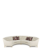 Ambella Jasmine Curved Tufted Sectional, Cream