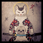 “Irezumi Cat” 不羁的纹身喵～给黑道大爷们跪了～～ 来自插画师 Horitomo 的作品，融合了浮世绘的美学风格～ 【相关推荐：田中秀治的武士猫浮世绘http://weibo.com/3931672306/AwziwzYtj 】