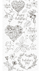 超唯美线稿花朵植物线条浪漫字体森系艺术eps矢量平面设计素材-淘宝网