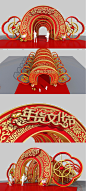 创意新年春节美陈装饰设计拱门-众图网