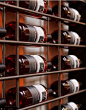 Metal wine display at La Fromagerie | CNC | Pinterest