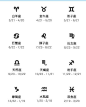 十二星座——名称*月份始止*符号标志