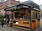 A food kiosk can be inserted into these pedestrian plazas as well