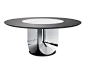 Round steel dining table GAUDI by HC28 Cosmo