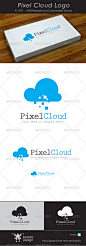 Pixel Cloud Logotype - GraphicRiver Item for Sale