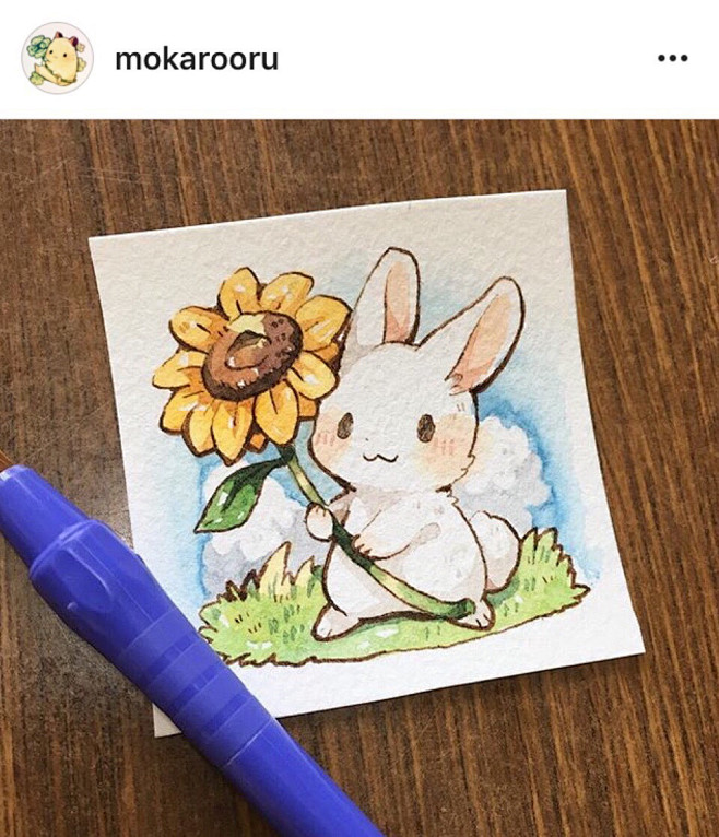 萌 壁纸，插画，兔子 太阳 毛 头像