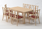 纯实木橡木餐桌餐椅一桌四椅六椅组合长方形饭桌田园家具婚房  桌椅组合 3d模型