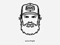 Dribbble - Aaron Draplin Avatar by Michael Nÿkamp: Direction + Design + Illustration