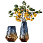 美式彩色透明玻璃花瓶 创意家居装饰品台面插花花器软装陈列摆设-淘宝网