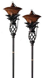 Set of Two Pineapple Torches - traditional - outdoor lighting - FRONTGATE