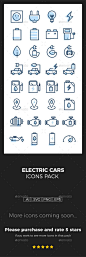 Electric cars icons pack by fruitfulcode  This is the set of32 electric cars icons including: cars, chargers, batteries, filling stations, filling stations, canisters etc