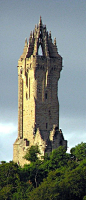 始建于1830年华莱士纪念碑，纪念13世纪苏格兰英雄威廉·华莱士。苏格兰斯特灵附近，中世纪风格