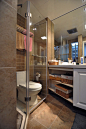 小户型70平方米二房二厅现代简约风格家居卫生间浴室柜座便器淋浴房装修效果图