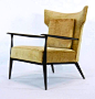 Paul McCobb; #1329 Wingback Lounge Chair for Directional, 1950s.: 