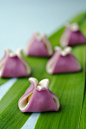 日式点心，紫荆花和菓子。
