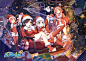 #战舰少女R#  给舰r画的圣诞登录图  圣诞快乐～  p站:O网页链接 ​​​​