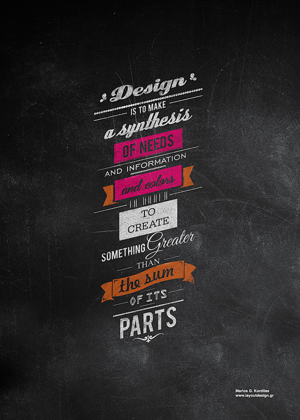 "Design is…" in Typo...