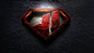 Supermen-steel-logo 超强火焰金属质感欣赏