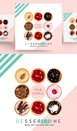 美味甜品海报PSD模板Dessert drink poster PSD template#ti155a8409 :  