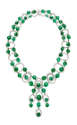 Emerald And Diamond Necklace by SINTESSI Now Available on Moda Operandi