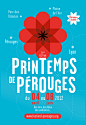 Spring Festival of Pérouges - Brand identity : [FR] Depuis 16 ans, le festival du Printemps de Pérouges utilise le coquelicot dans sa communication. À l’origine, c’était un partenariat conclu avec le parfum « Flower by Kenzo ». Fleur du printemps par exce