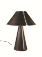 Leather table lamp EL SENOR - Formagenda