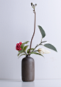 粗陶花器日式简约陶瓷花瓶摆件创意软装饰品花插台面花器-淘宝网