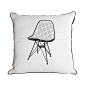 【Bailand】艺术椅子高档锦棉刺绣靠垫抱枕腰枕