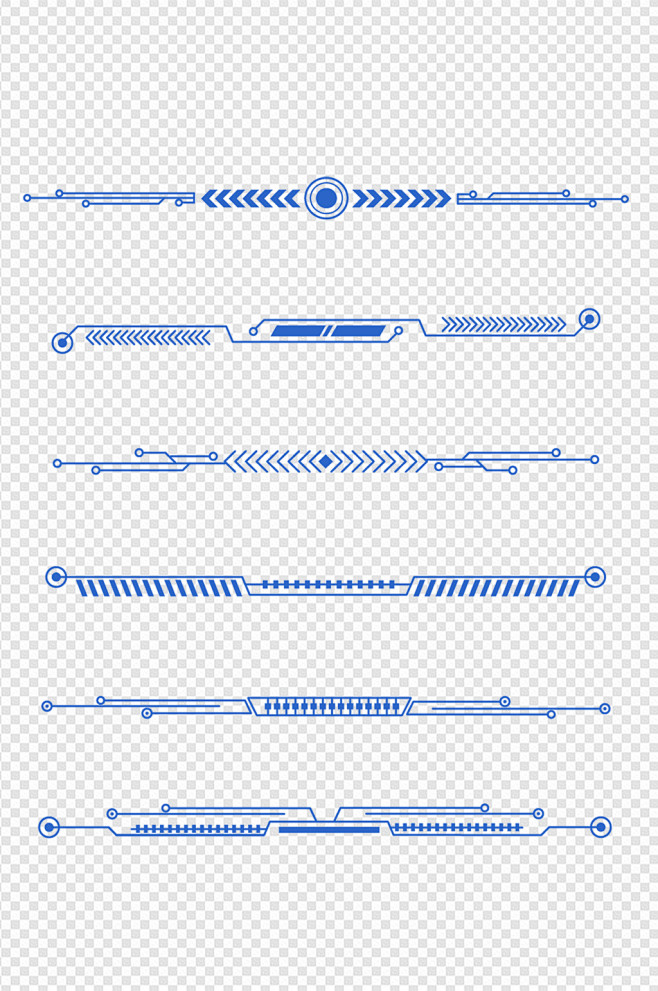 蓝色科技感分割线