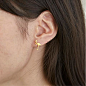 【日本SAfARi】设计师手作火烈鸟耳钉 镀24K金 个性耳饰单品-淘宝网