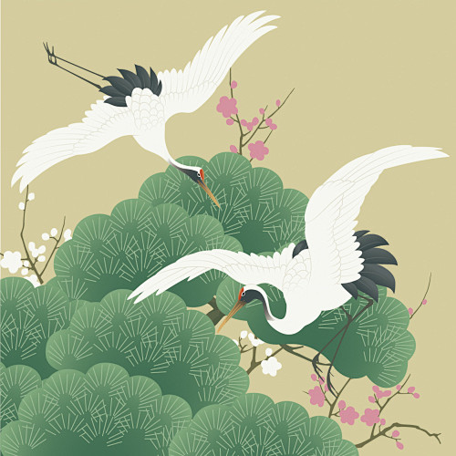 飛鶴——日本传统纹样