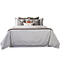 新中式轻奢样板房床品十二件套现代简约北欧休闲灰棕色床上用品-淘宝网