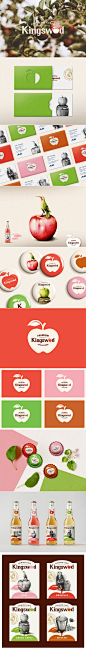 Kingswood apple cider brand identity and package design by Radek Vecera