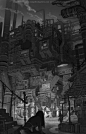 Naughty Dog - Jak and Daxter 4 city , Craig Elliott : A city concept from the never made "Jak and Daxter 4" video game from Naughtydog Studios<br/>-this one just made it into Spectrum 23!  :D<br/>Follow me on my Website & Faceboo