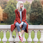 Ebba Zingmark - Brixtol Coat, Designers Remix Sweater, S.Oliver Premium Pants, Adidas Stan Smith Shoes - RUSTY