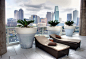 Dallas Texas Skyline W Hotel Chaise Lounges Pool Deck Flower Pots 6011 | Flickr - Photo Sharing!