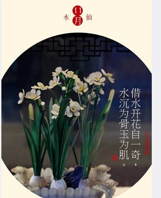 12月月令花与花神 】十一月水仙冰肌玉肤