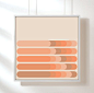 Soleil Slider abstract stripes 70s modern 70s poster retro art op art stripes tan peach coral beige