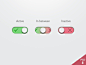 Freebie On/Off Button by Barry Mccalvey in 35 Fresh, Free and Flat UI Kits